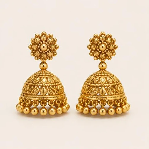 Mehr Gold Jhumkas